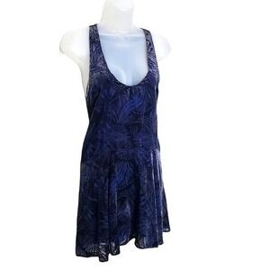 Free People‎ Velvet Mini Dress Sleeveless V-Neck Casual Party Women Size XS Goth